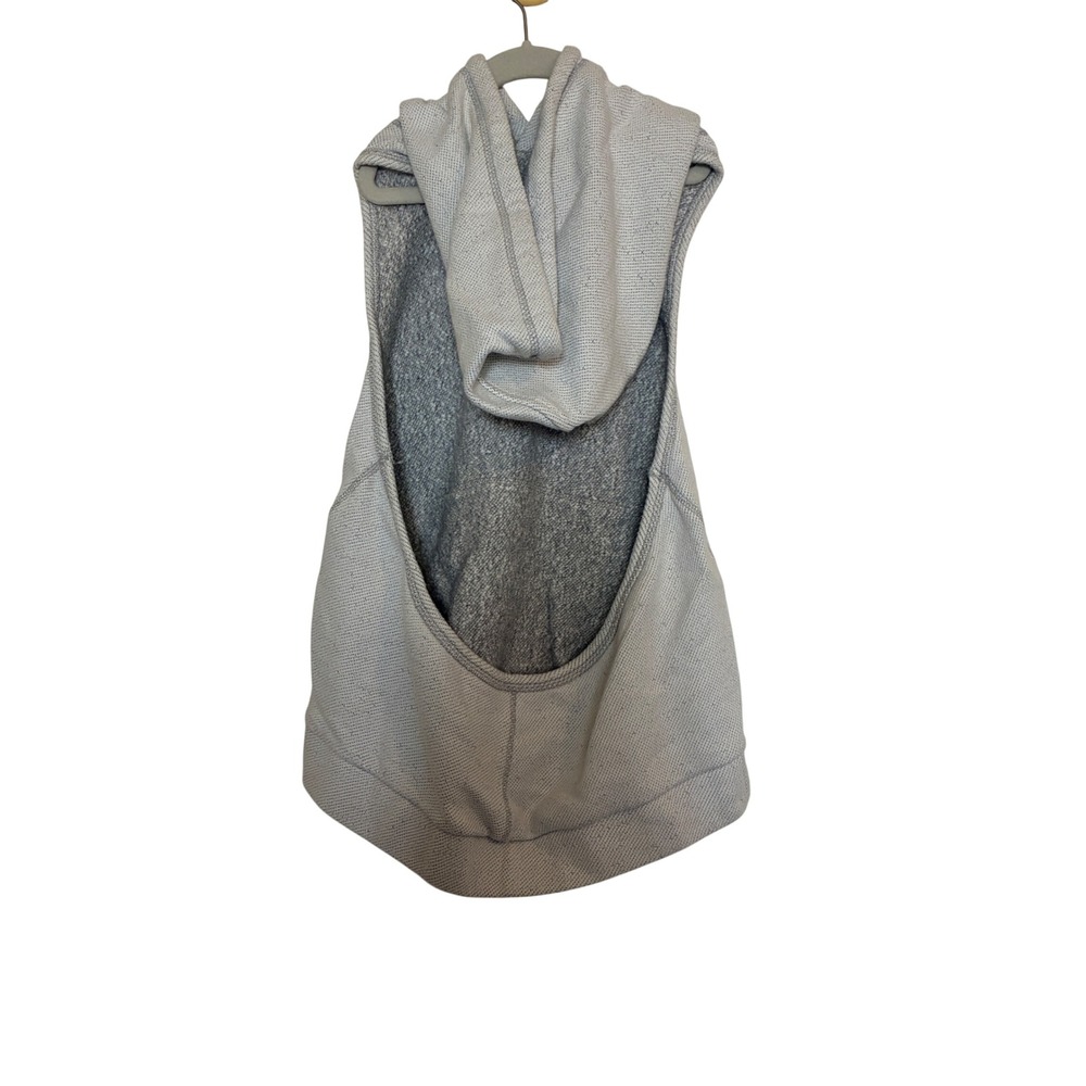 Ivy Park Sleeveless Open Back Hoodie Womens Size M Gray Running Streetwear Gym - Picture 2 of 7